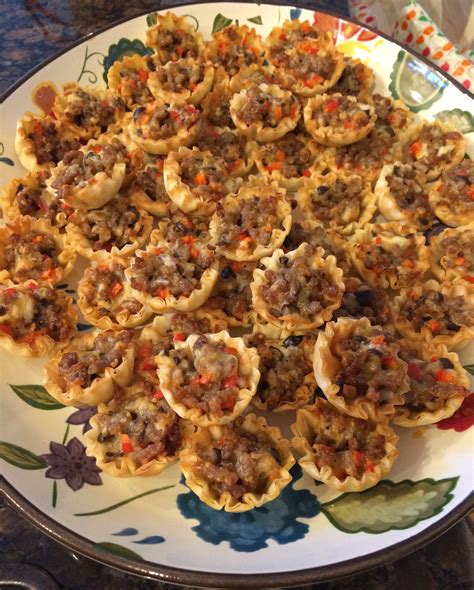Sausage Phyllo Cups Breakfast Brunch Recipes Entertaining Appetizers