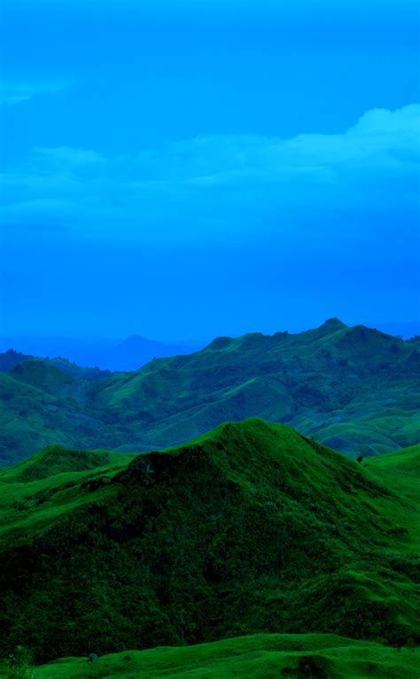 Download Blue Sky Mountains Landscape Nature 950x1534 Wallpaper