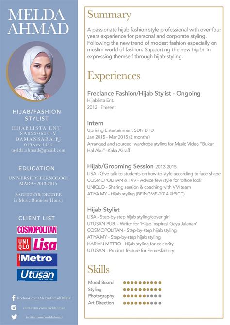 Tip ketika menggunakan resume templates. Tips Resume/CV Terbaik (ANDA ADA 6 SAAT!) - Melda Ahmad