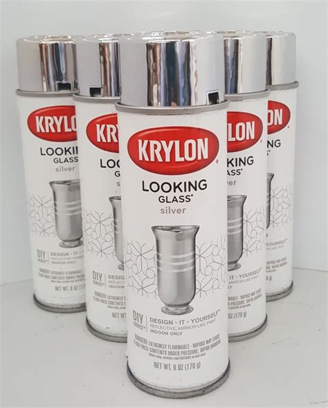 Krylon Looking Glass Mirror Spray Silver 6 Pack Caswell Australia