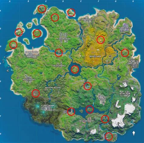 Fortnite Landmarks All Map Locations Visit Landmarks In Fortnite In A