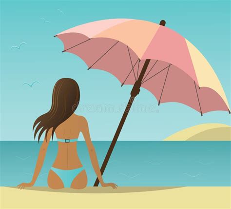 Beach Umbrella Stock Vector Illustration Of Sand Season 40835312