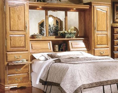 Set a cohesive and approachable foundation in your master suite with this configurable bedroom set, perfectly suited for traditional aesthetics. headboard with mirror and storage nostalgia bookcase ...