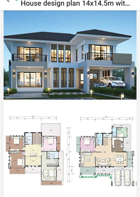 House Design Plan 155x105m With 5 Bedrooms Home Design With Plan D0b
