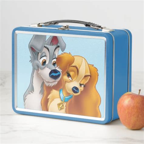 Classic Lady And The Tramp Snuggling His And Hers Metal Lunch Box Zazzle