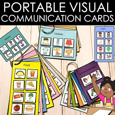 Portable Visual Communication Cards For Autism Made By Teachers