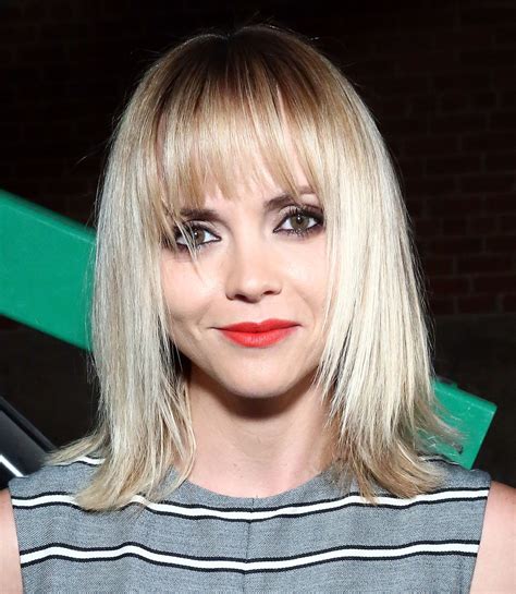 (fine hair doesn't necessarily mean that you don't have a lot of hair; Christina Ricci's Layered Flip - Mom Haircuts That Are ...