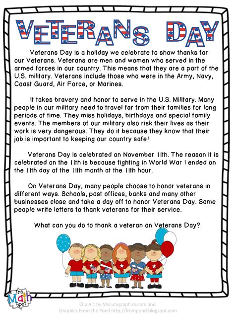 Sara Hannam 43 Ideas For Veterans Day Writing Activities For 3rd Grade