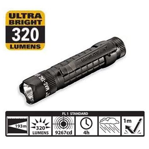 Maglite Mag Tac Led Lithium Powered Flashlight Black