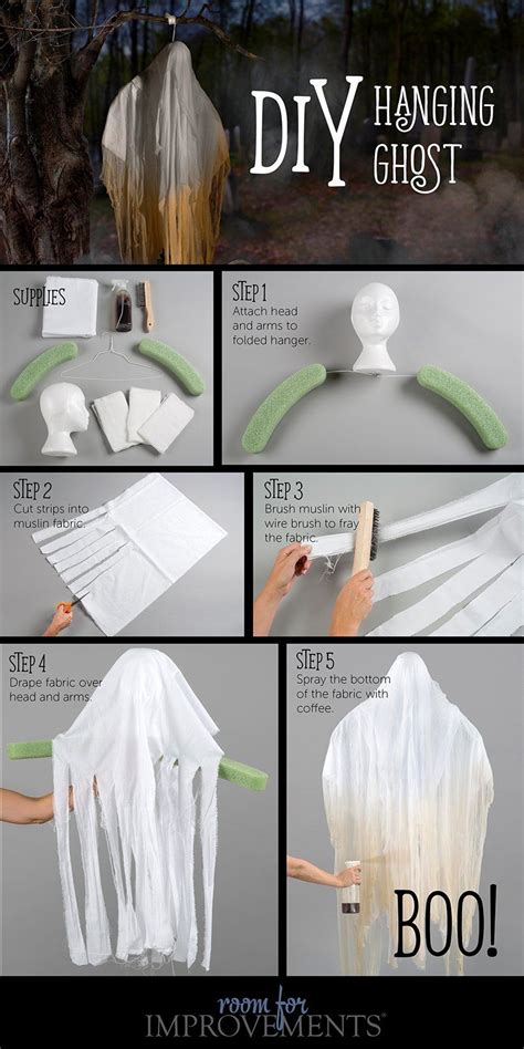 Find Out How To Make A Diy Hanging Ghost For Halloween Hang It Outside