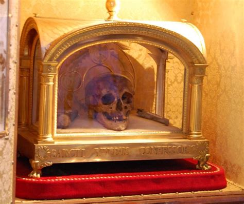 Relic Skull And Reliquary Of Saint Ivo Of Kermartin Also St Yves Or