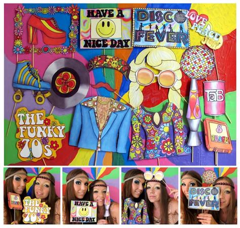 Seventies Photo Booth Props Perfect For A Throw Back 70s Etsy