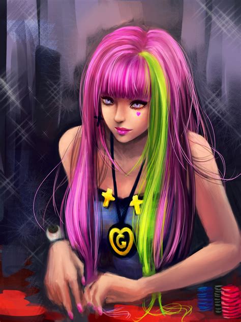 Pink Haired Lady By Rikamello On Deviantart