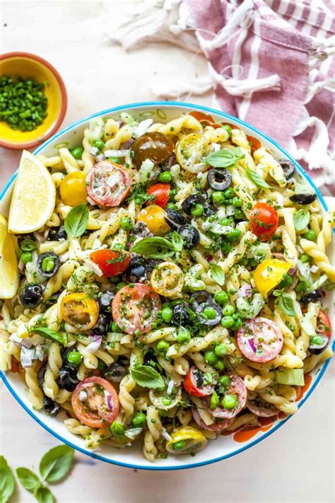 Healthy Creamy Pasta Salad Dishing Out Health