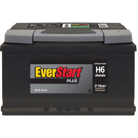 Everstart Plus Lead Acid Automotive Battery Group Size H6 12 Volt 615