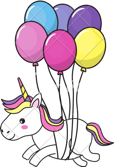 Ballon Drawing Balloon Decoration Unicorn With Balloons Clipart Png