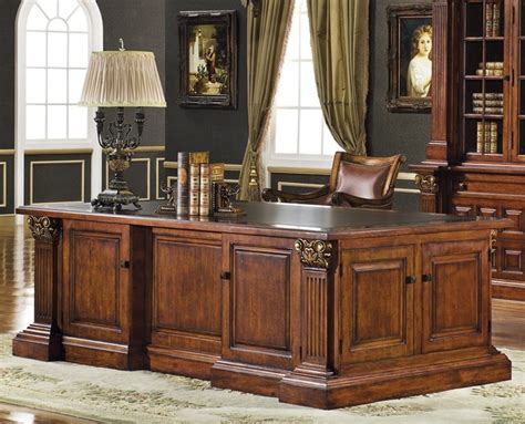 Princeton Executive Desk Traditional Home Office And Library Orange