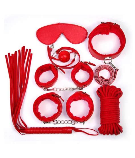 Kamuk Life Red Leather Bdsm Bondage Sex Toy Kit For Adult Party Fun