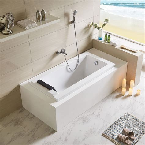 Various Sizes Built In Bathtub Acrylic Bath Tub With Drainer Q356a