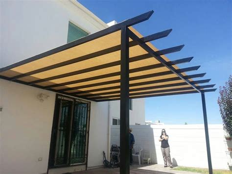 Pergola metalica | Techo de patio, Pérgola cubierta, Diseños de pérgola