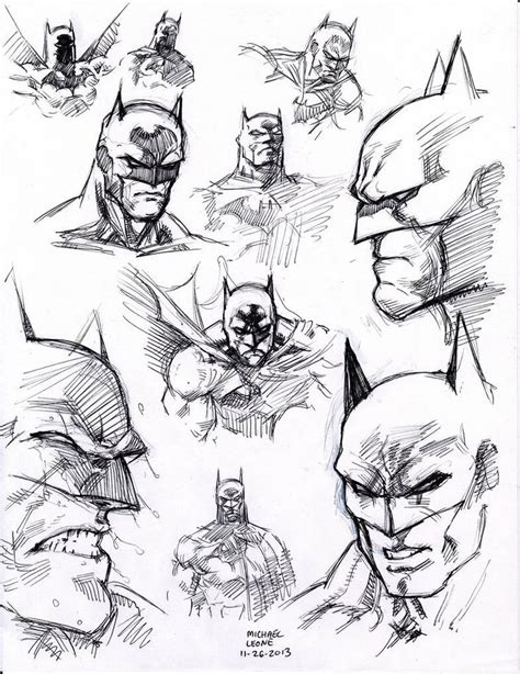 Jim Lee Batman Studies 11 26 2013 By Myconius On Deviantart Batman