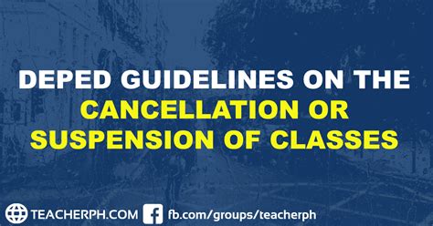 Deped Guidelines On Suspension Of Classes Deped Tambayan Unamed