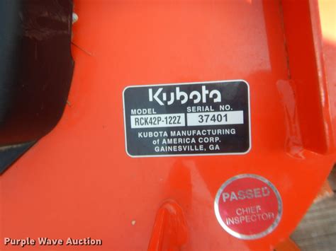 Kubota Rck42p 122z 42w Mower Deck In Shawnee Ok Item It9575 Sold