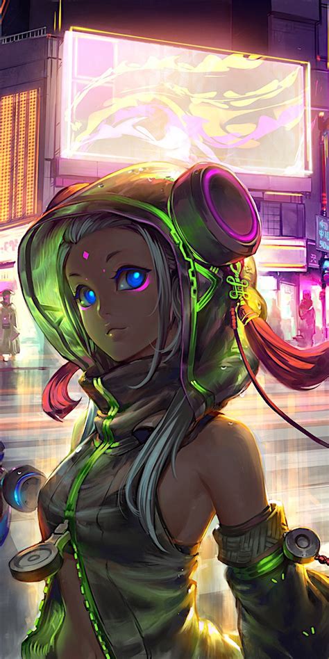1080x2160 Anime Cyberpunk Scifi City One Plus 5thonor 7xhonor View 10
