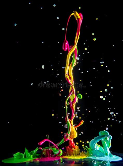 Cmyk Color Inks Or Paint Dripping Isolated Stock Image Image Of Blob