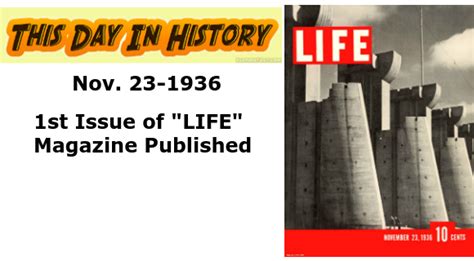 This Day In History 1st Issue Of Life Magazine Published Space Coast