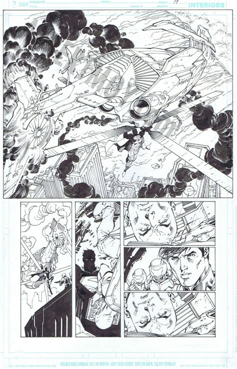 Albert Moy Original Comic Art Superman Unchained By Jim Lee