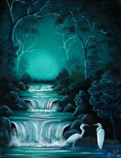 Waterfall Scene Waterfall Paintings Canvas Art Painting Landscape