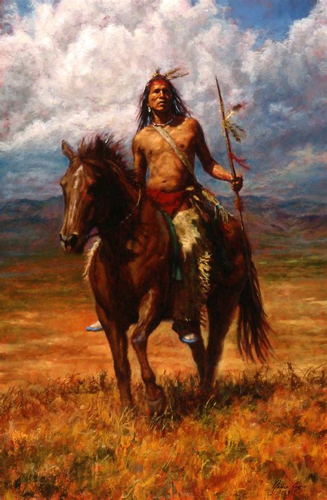 Master Of His Land Crow Native American Warrior Native American Art Native American Pictures