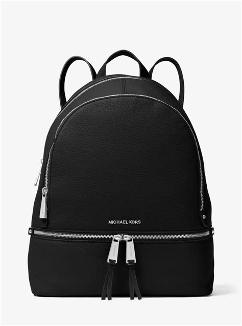 Lyst Michael Kors Rhea Large Leather Backpack In Black