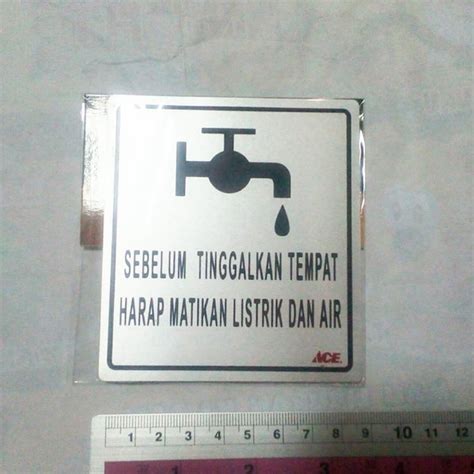 Jual Sticker Matikan Air Kran Gambar Tempel Sign Label Keran Di Kamar