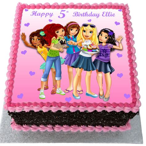 I never wanted to make a unicorn cake. Lego Friends Birthday Cake - Flecks Cakes