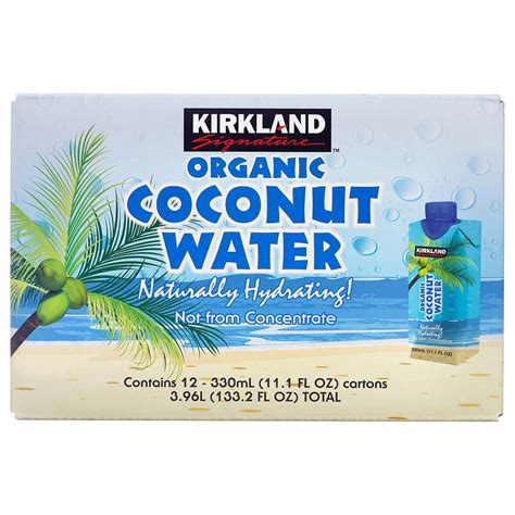 Kirkland Signature Organic Coconut Water 12 X 330ml Costco Uk