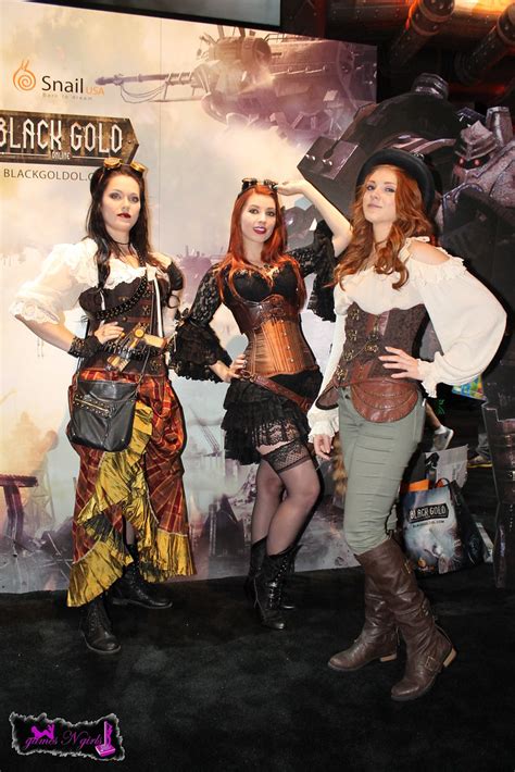 E3 Booth Babes Snail Games A Trio Of Sexy Steampunk Boot Flickr