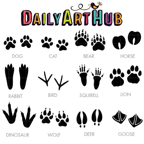 Animal Tracks Clip Art Set Daily Art Hub Free Clip Art