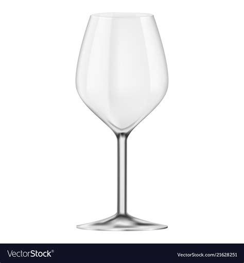 Empty Wine Glass Royalty Free Vector Image Vectorstock