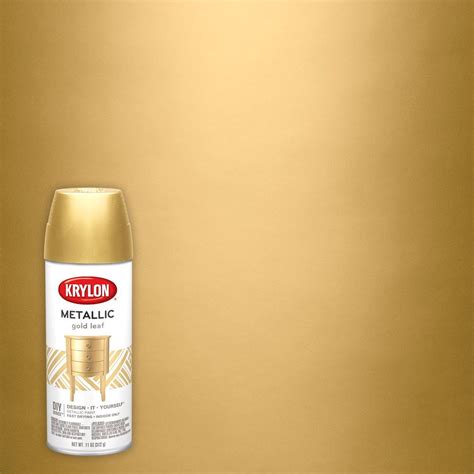 Krylon High Gloss Metallic Gold Leaf Metallic Spray Paint Actual Net