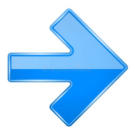 Blue Shiny 3d Arrows Bent Curved Signs Stock Vector Illustration Of