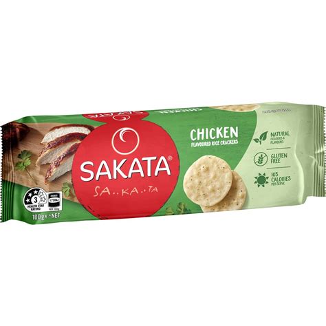 Sakata Rice Crackers Chicken 100g Woolworths
