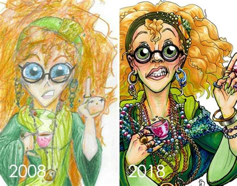 Artists Challenge Themselves To Redraw Their Old ‘crappy Drawings