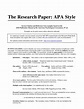 Research Paper Apa Style | Templates at allbusinesstemplates.com