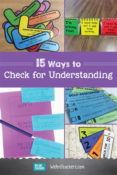 15 Ways To Check For Understanding Weareteachers