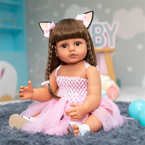Realistic Black Full Body Silicone Reborn Baby Dolls Biracial Girl