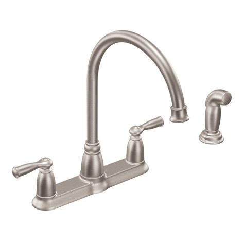 Moen is dedicated to designing and delivering beautiful products that last a lifetime. MOEN Banbury High-Arc 2-Handle Standard Kitchen Faucet ...