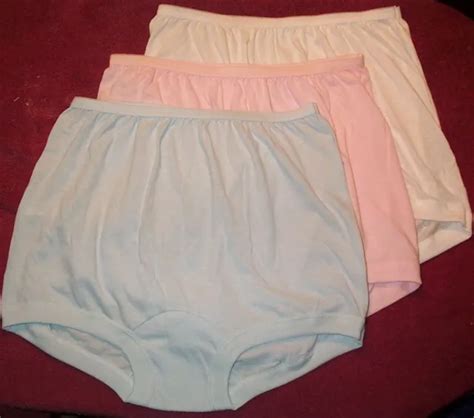 3 Pair 100 Cotton Band Leg Panty Size 8 In Assorted Pastels Usa Made 1599 Picclick
