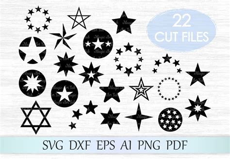 Stars Svg Bundle Star Svg Star Digital Download Star Cut Files Star